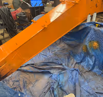Metal fabrication in progress