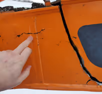 Metal part being worked on